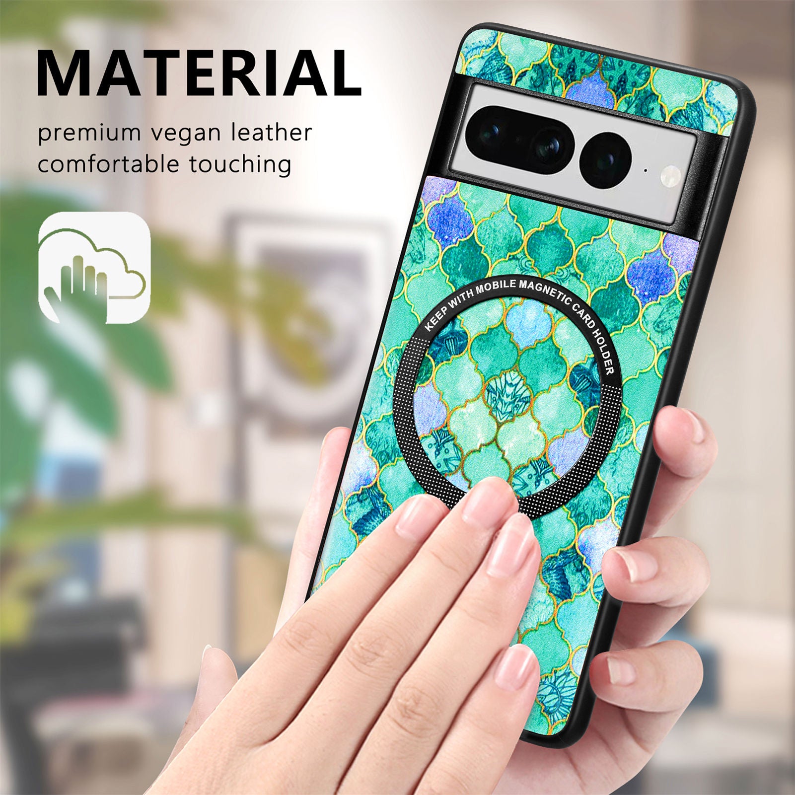 For Google Pixel 7 Pro 5G Shockproof Phone Case Pattern Printing PU Leather Coated PC TPU Phone Cover Metal Ring For Google Pixel 7 Pro 5G Shockproof Phone Case Pattern Printing PU Leather Coated PC TPU Phone Cover Metal Ring